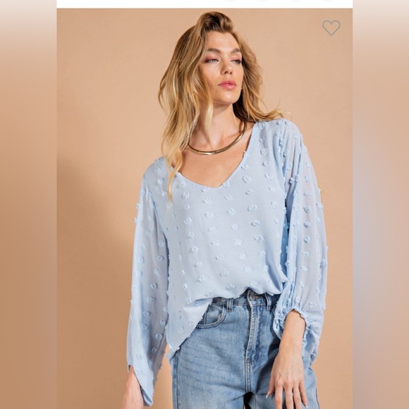 NWT The Dianna Blue Blouse - Picture 1 of 3